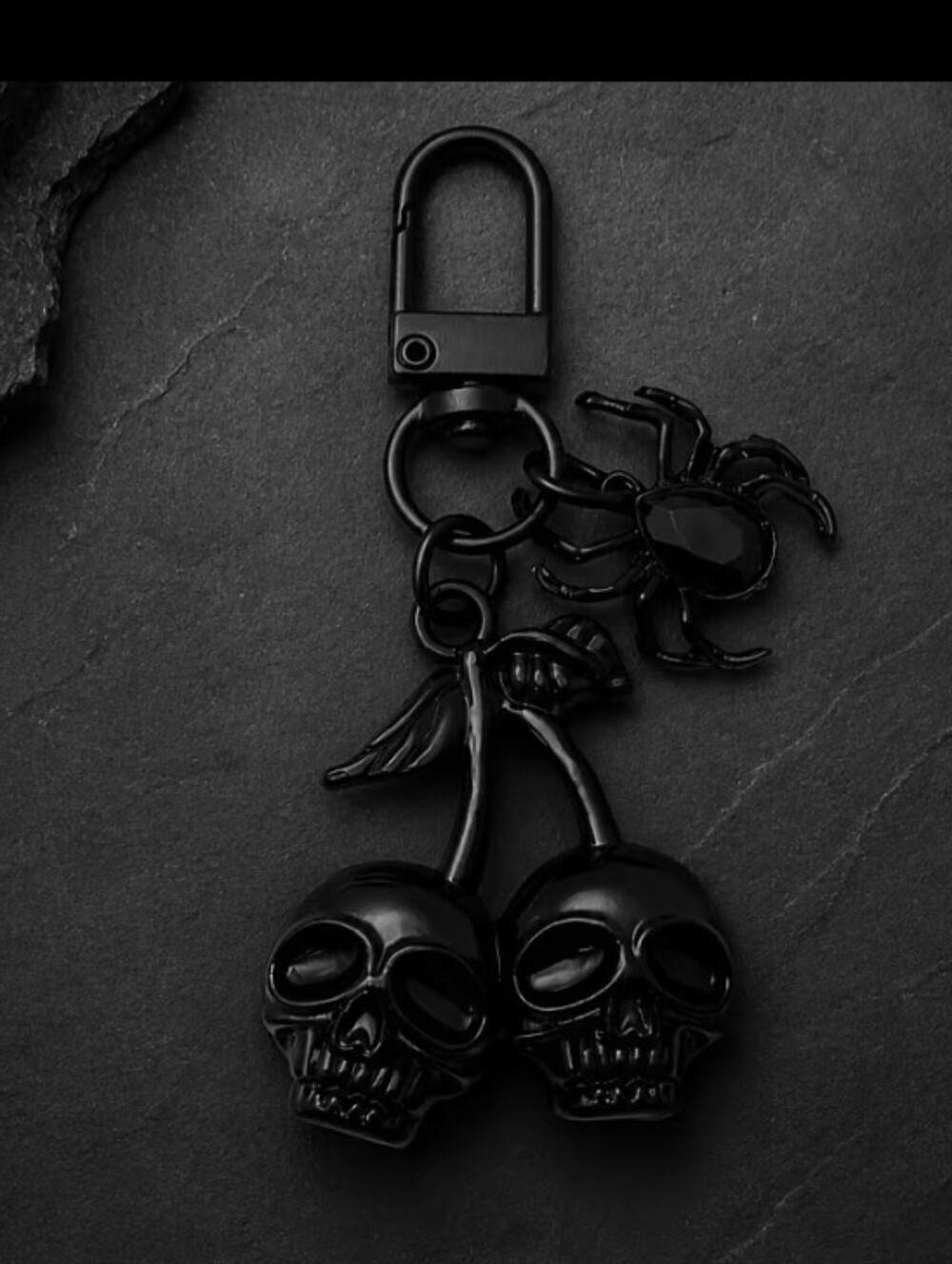 Skulls & Spider Bag Charm/keychain NEW
